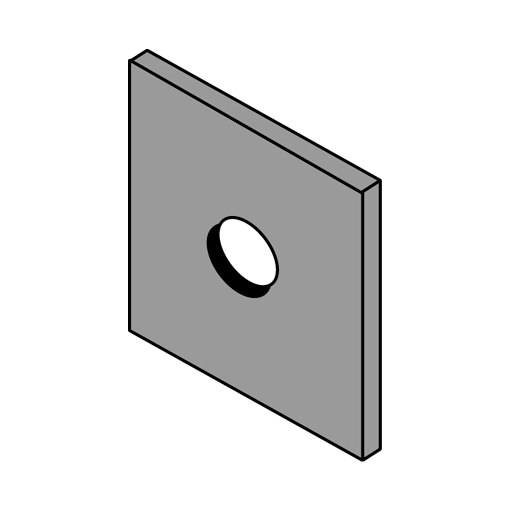 Volgplaat M12 40X40X3 verzinkt